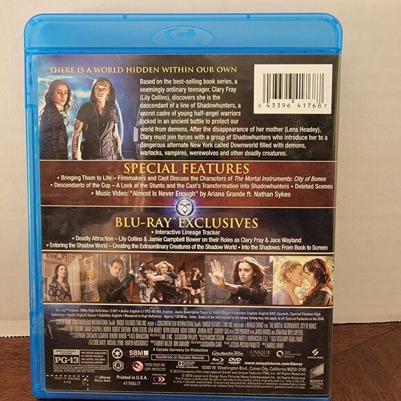 BLU-RAY/DVD Mortal Instruments City Of Bones - Picture 2 of 3